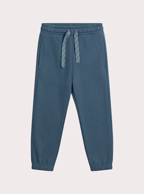 Blue Cotton Fleece Joggers