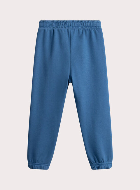 Blue Cotton Fleece Joggers