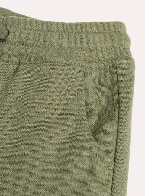 Green Cotton & Polyester Mix Trousers