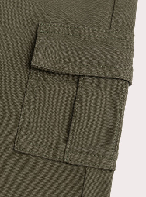 Green Cargo Cotton Trousers