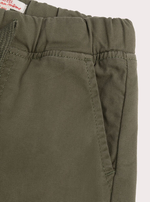 Green Cargo Cotton Trousers