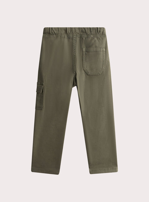 Green Cargo Cotton Trousers