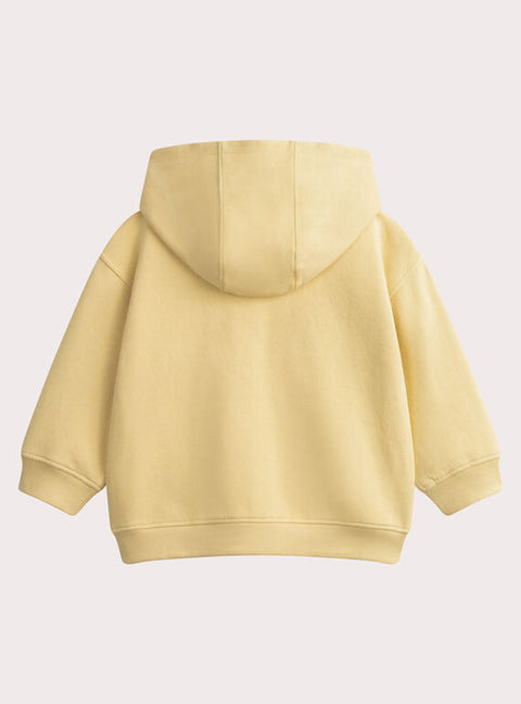 Yellow Cotton Fleece Hoodie