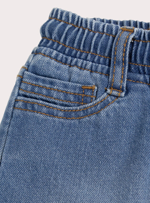 Denim Bermuda Shorts With Keyring