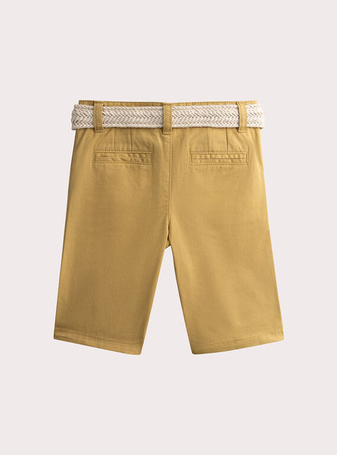 Cotton Bermuda Shorts With Belt