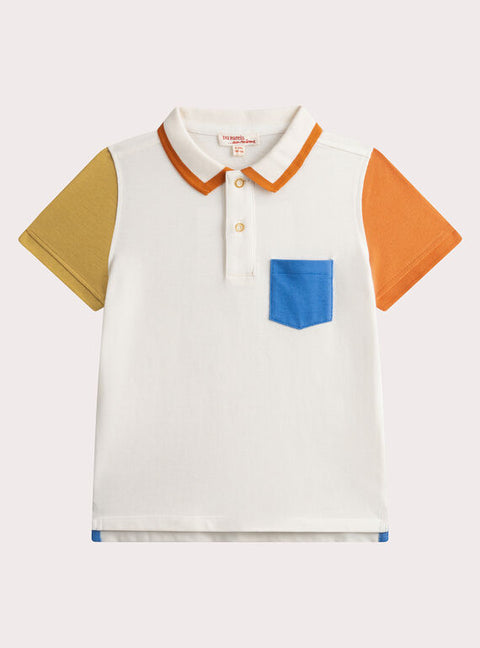 Cream Cotton Pique Polo Shirt