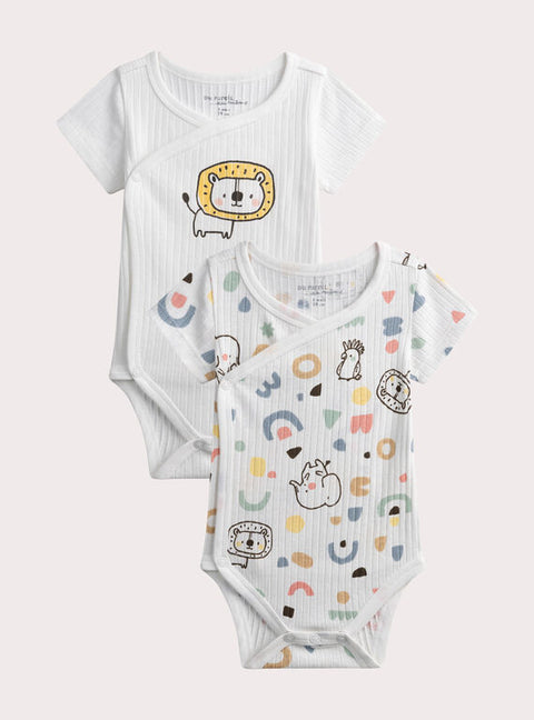2 Pack Newborn Cotton Bodysuits