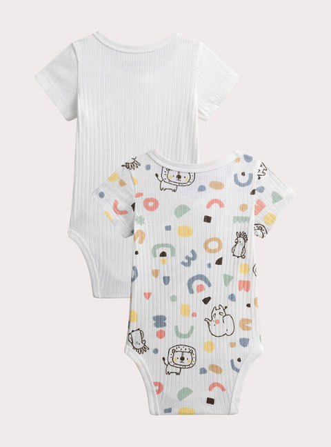 2 Pack Newborn Cotton Bodysuits