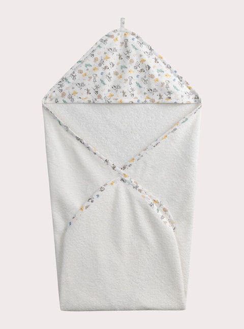 Hooded Cream Cotton  Baby Towel