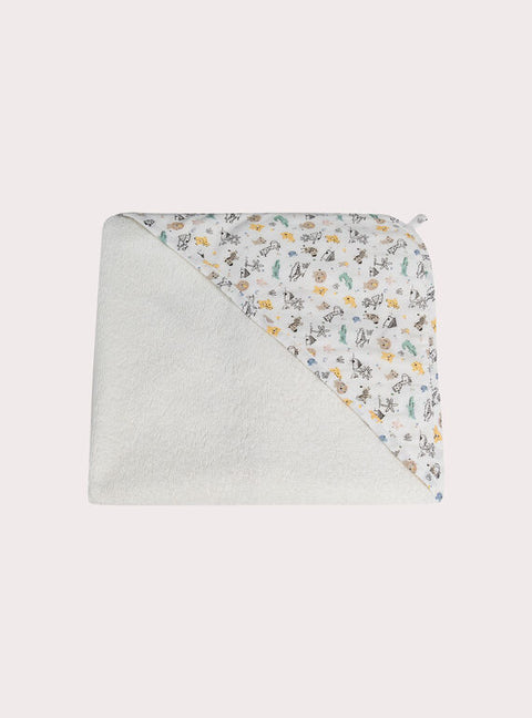 Hooded Cream Cotton  Baby Towel