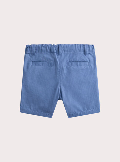 Blue Cotton Bermuda Shorts