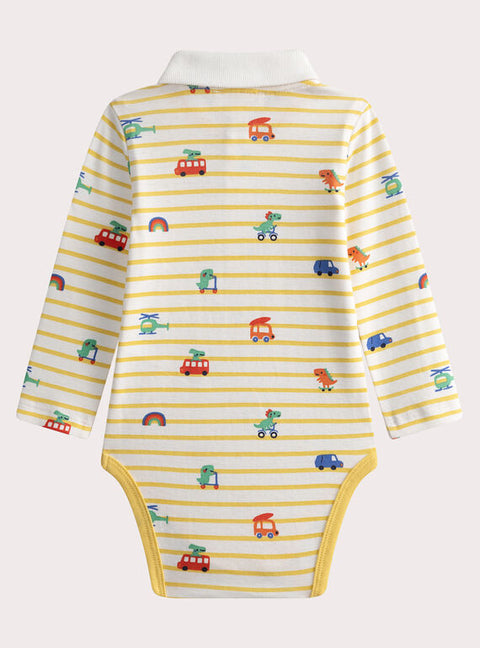 Striped Yellow Cotton Bodysuit