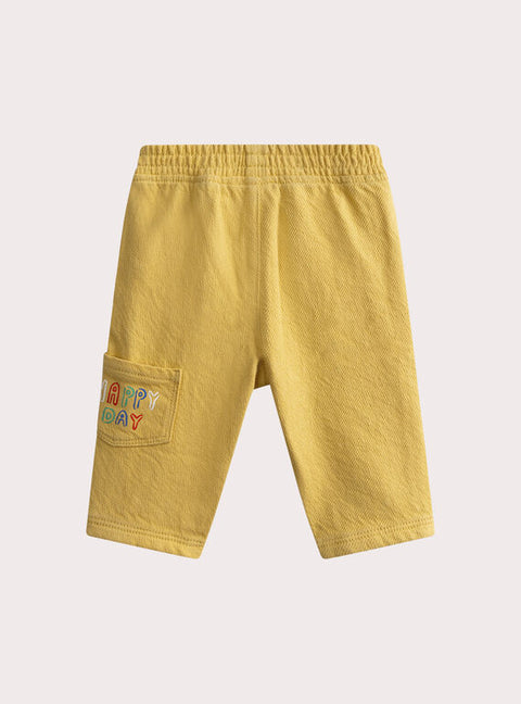 Yellow Slub Cotton Trousers