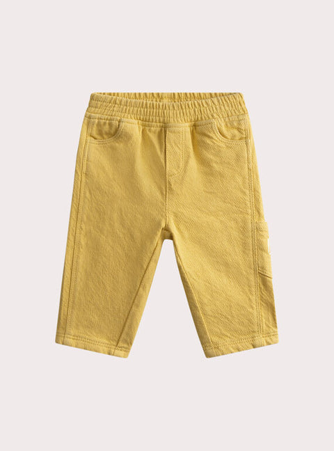 Yellow Slub Cotton Trousers