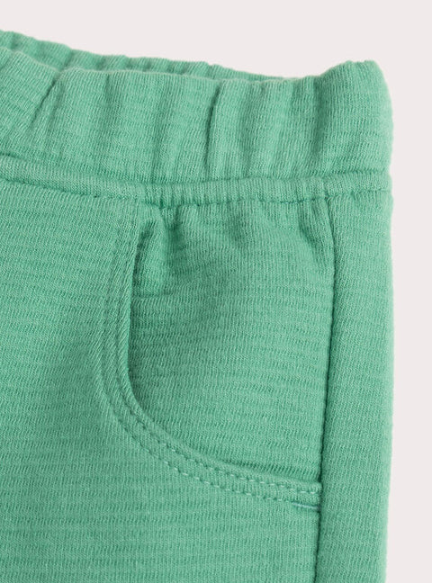 Green Cotton Pique Joggers