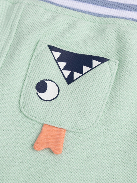 Green Cotton Rich Shorts