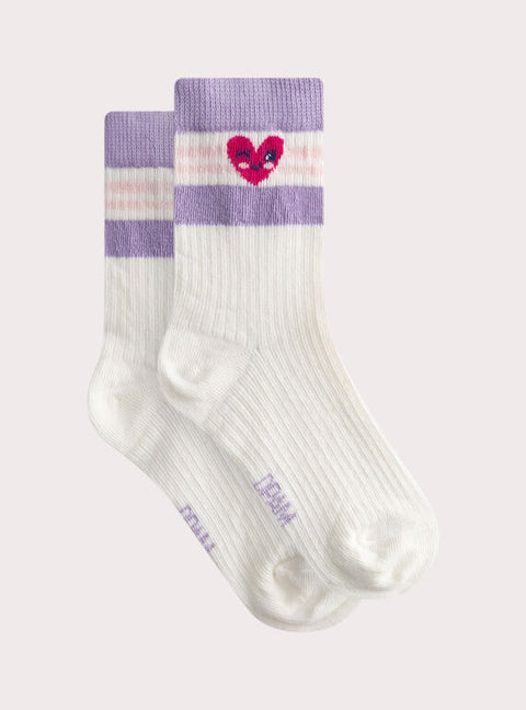 Heart Pattern Cotton Rich Socks