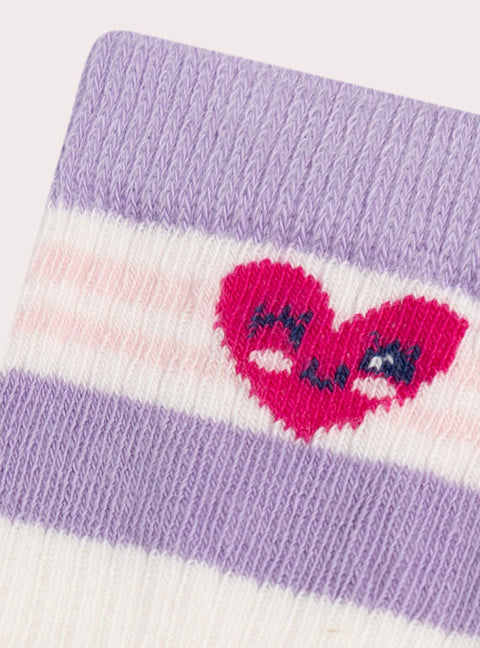 Heart Pattern Cotton Rich Socks