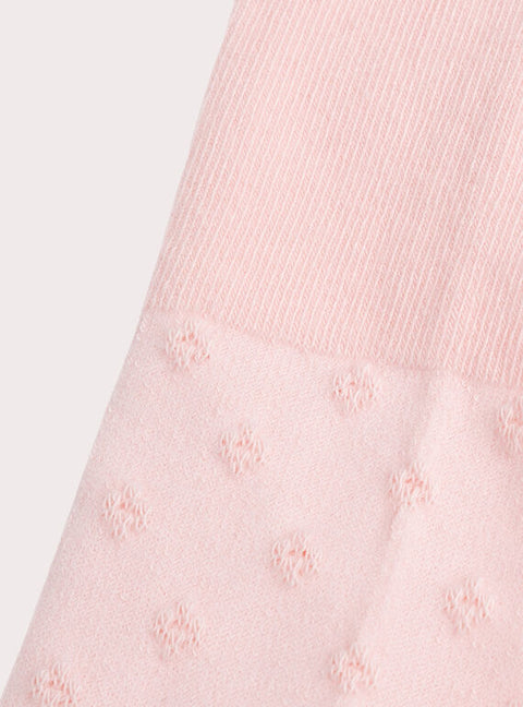 Pink Pointelle Cotton Rich Tights