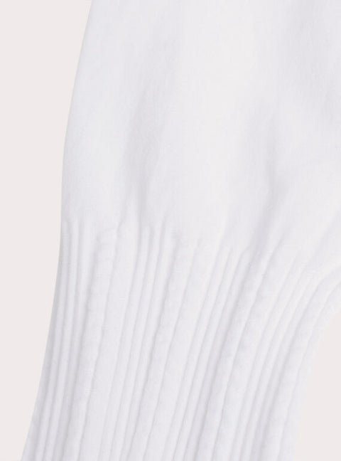 Fancy White Ribbed Tights