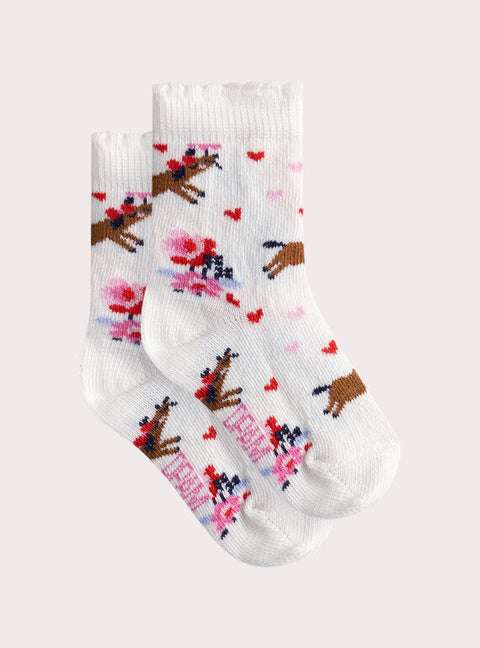 Dog Pattern Cotton Rich Socks