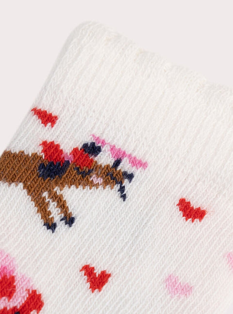 Dog Pattern Cotton Rich Socks