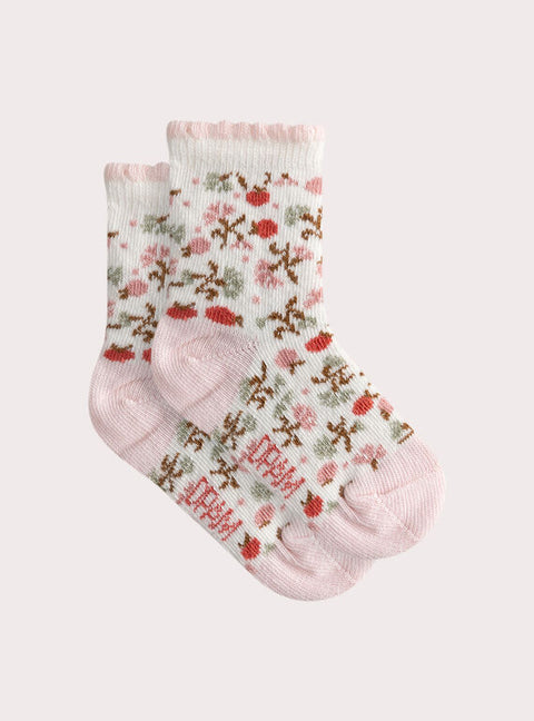 Floral Pattern Cotton Rich Socks