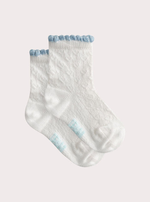 White Heart Pattern Cotton Rich Socks