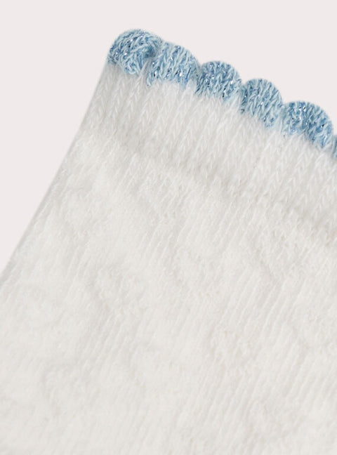 White Heart Pattern Cotton Rich Socks