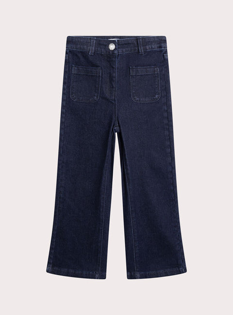 Flared Blue Denim Jeans