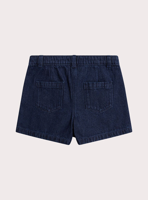 Pleated Denim Blue Skort