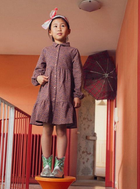 Leopard Print Cotton Twill Dress