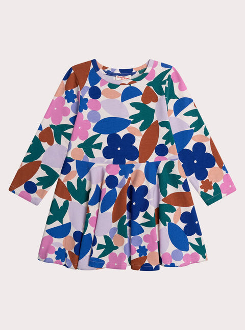 Graphic Print Cotton Skater Dress
