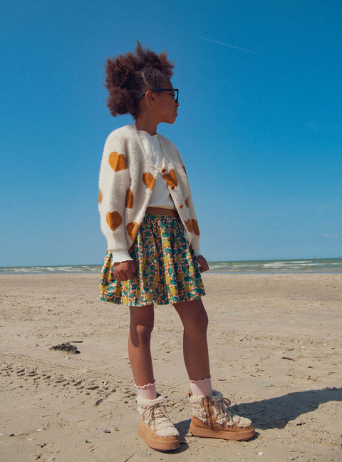 Reversible Floral Print Cotton Skirt