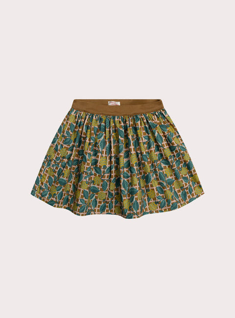 Reversible Floral Print Cotton Skirt