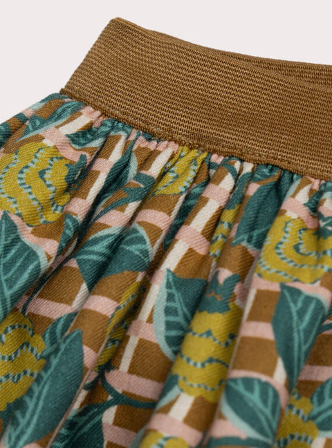 Reversible Floral Print Cotton Skirt