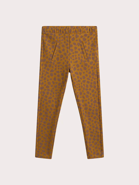Yellow Fleece Lined Cotton Leggings