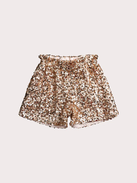 Gold Sequined Shorts