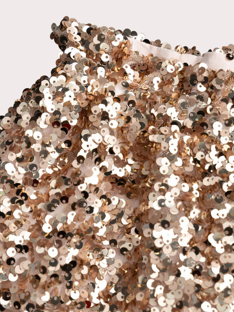 Gold Sequined Shorts