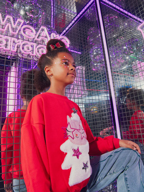 Red Christmas Tree Sweatshirt