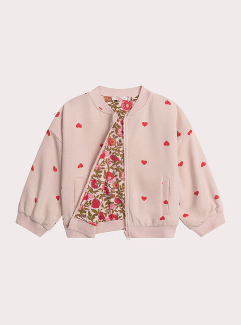 Pink Reversible Cotton Fleece Jacket