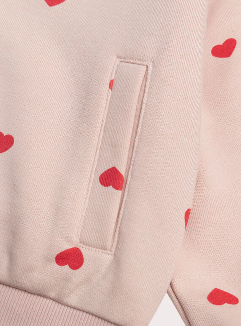 Pink Reversible Cotton Fleece Jacket
