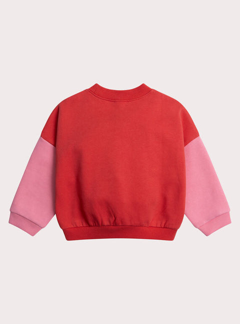 Red heart Applique Cotton Fleece Sweatshirt