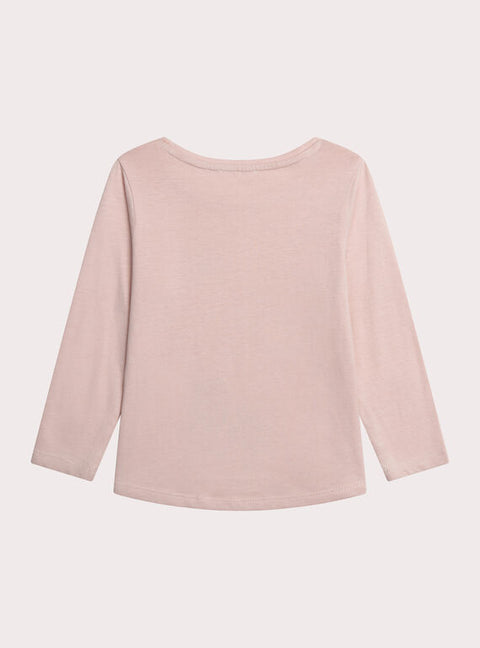 Pink Printed Cotton T-shirt