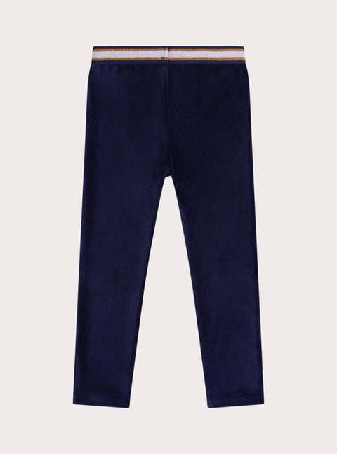 Navy Velour Leggings
