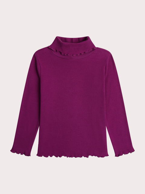 Pink Cotton Polo Neck
