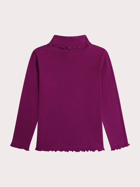 Pink Cotton Polo Neck