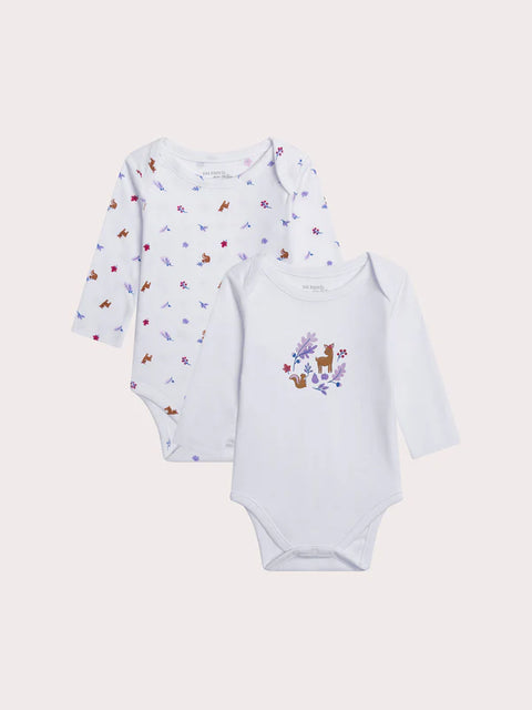2 Pack Long Sleeve Cotton Bodysuits