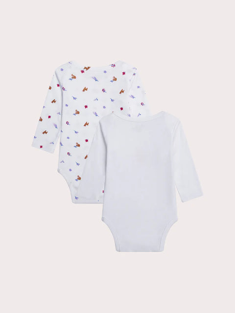 2 Pack Long Sleeve Cotton Bodysuits