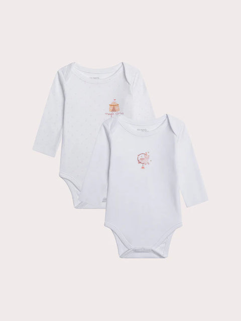 2 Pack Long Sleeve Cotton Bodysuits